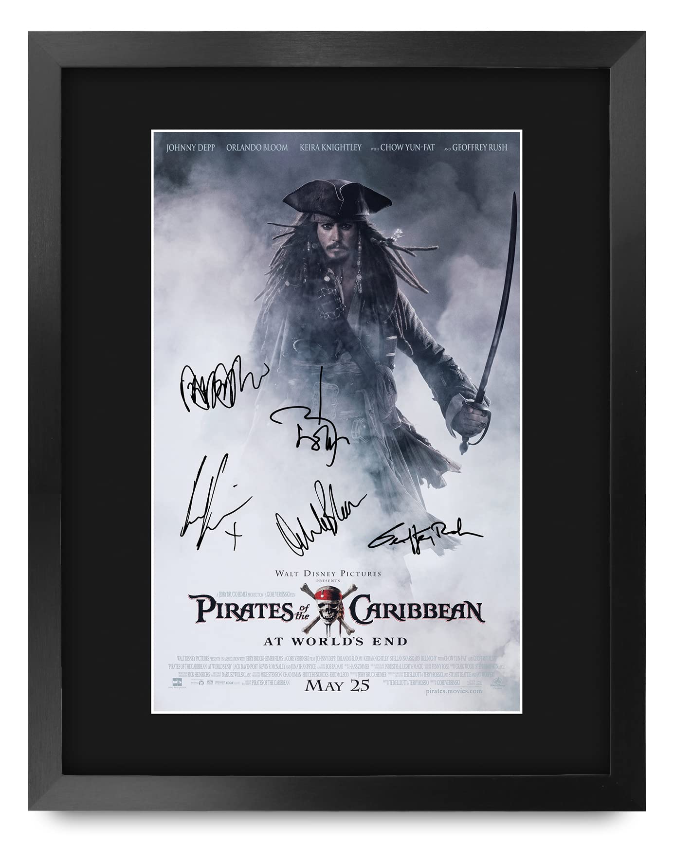 ジョニーデップ　チョウユンファ　直筆サイン　オートグラフ　パイレーツ ジョニーデップチョウユンファ直筆サインオートグラフパイレーツ